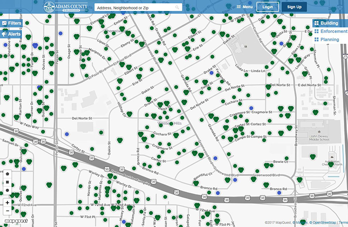 Sherrelwood code enforcement map