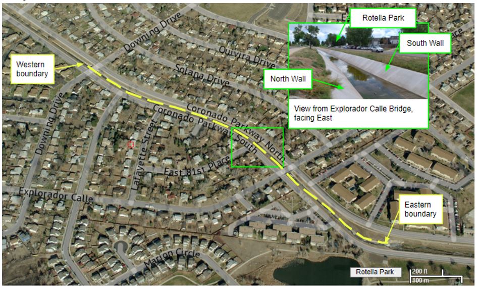 Map of Niver Creek Mural project location