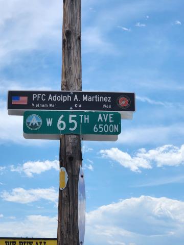 Veterans Memorial Sign at Federal Bvld. and 65th Avenue
